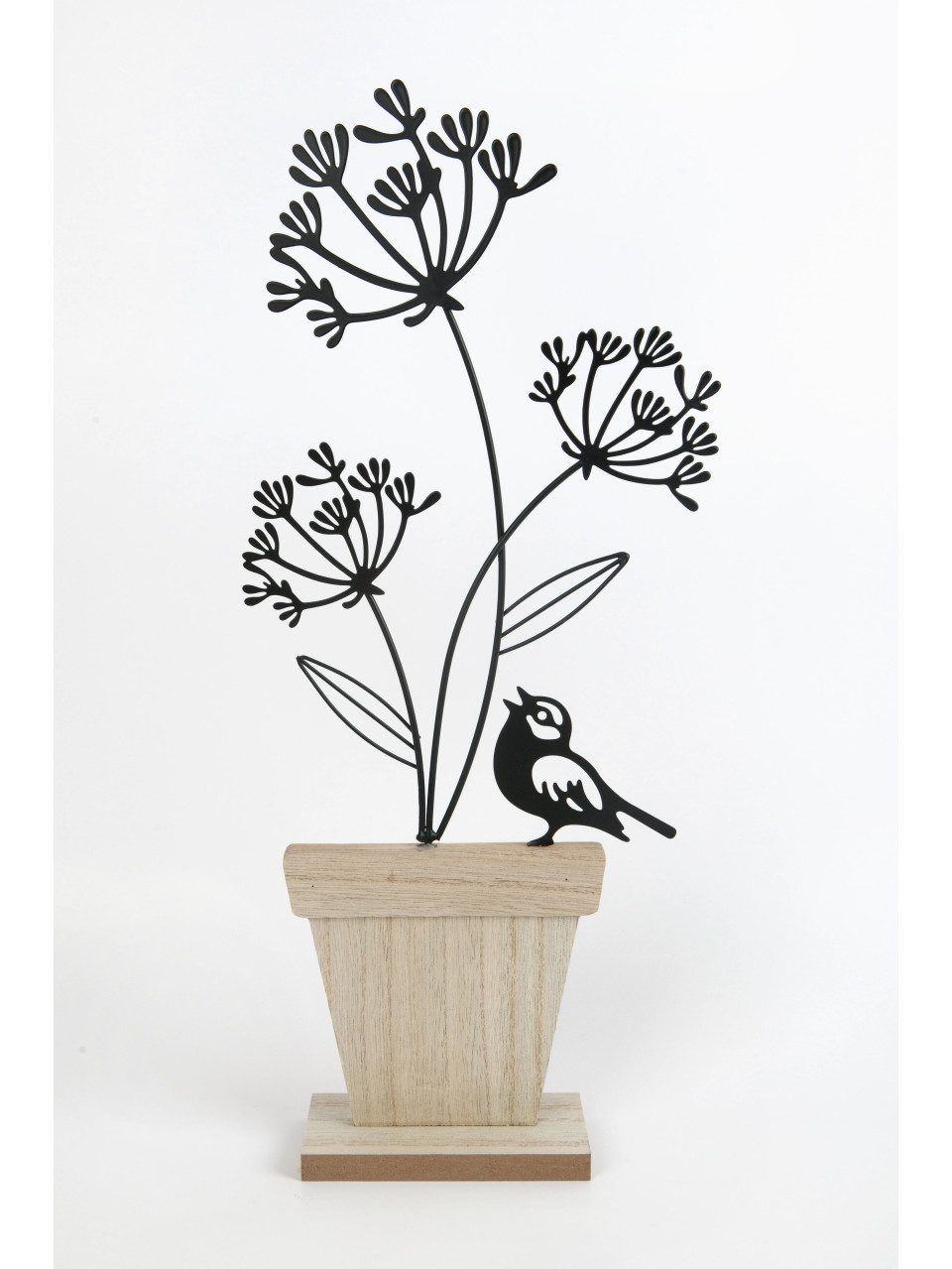 Trend Line Dekohänger TrendLine Aufsteller Holz Blumen mit Vogel 45 x 6 günstig online kaufen