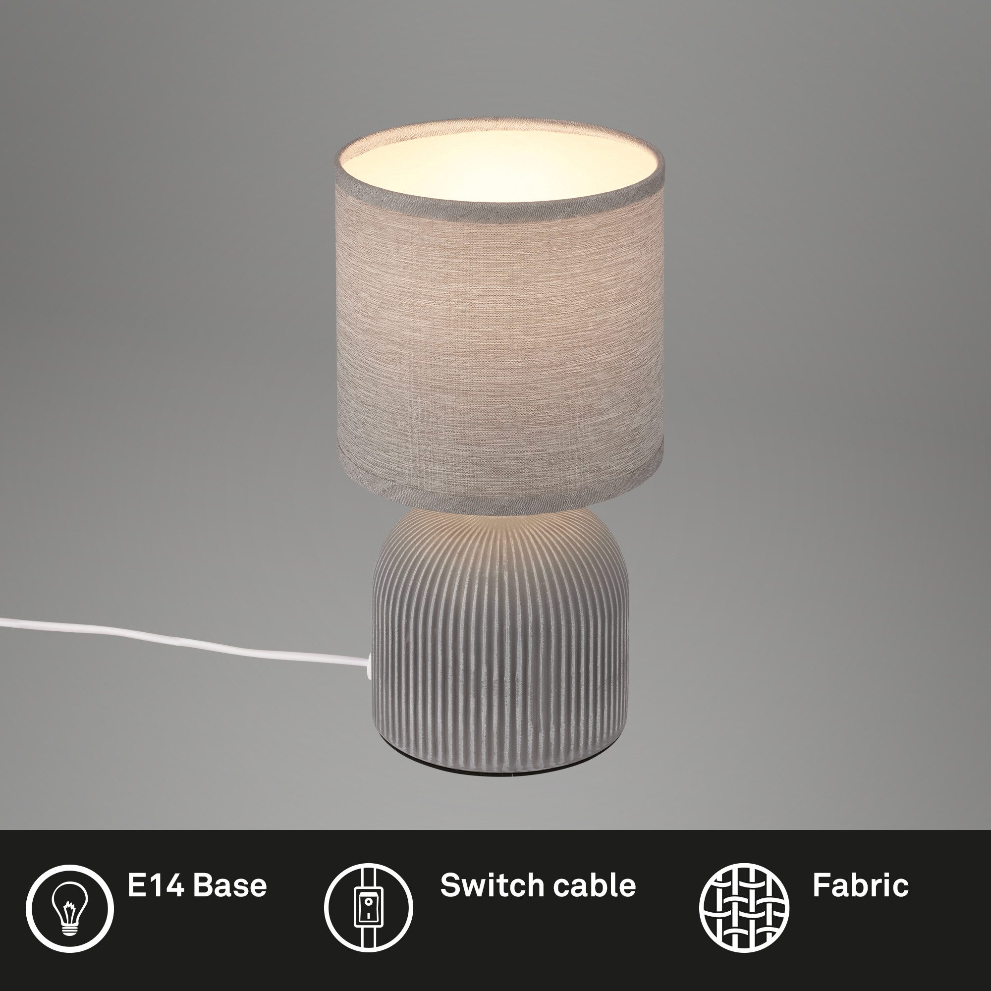 Briloner Leuchten Tischleuchte LED Tischlampe Keramik Schlafzimmer Wohnzimmer