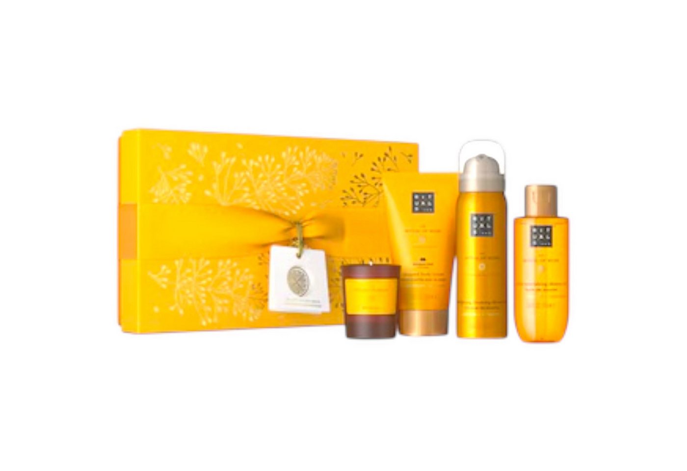 Rituals Pflege-Geschenkset The Ritual of Mehr Beauty Geschenkset RITUALS 4-teilig, Elegantes Set mit belebender Süßorange und beruhigendem Zedernholz