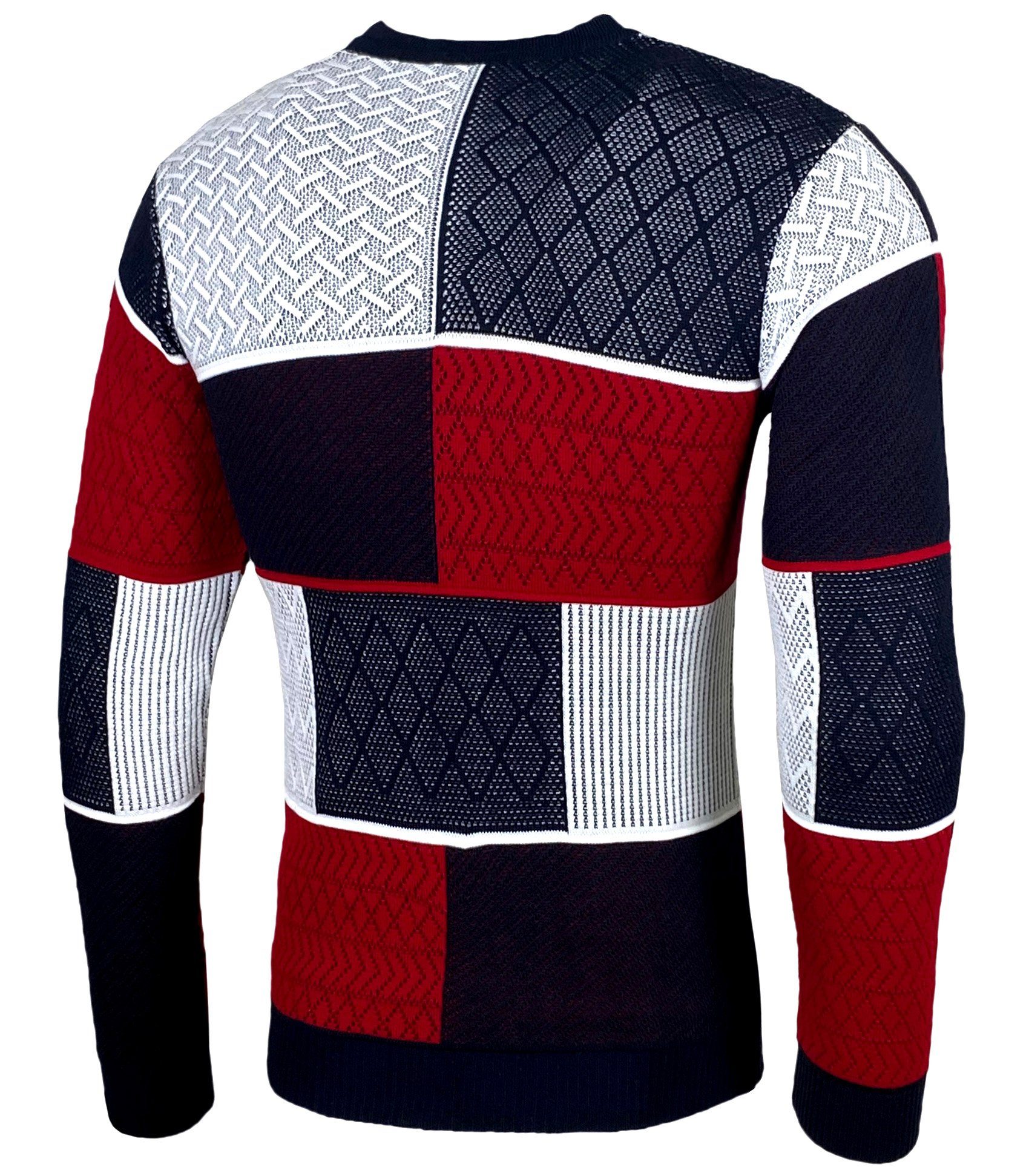 Baxboy Strickpullover Baxboy Herren Pullover V-Neck Strick-Pullover Rundkragen BB-52301