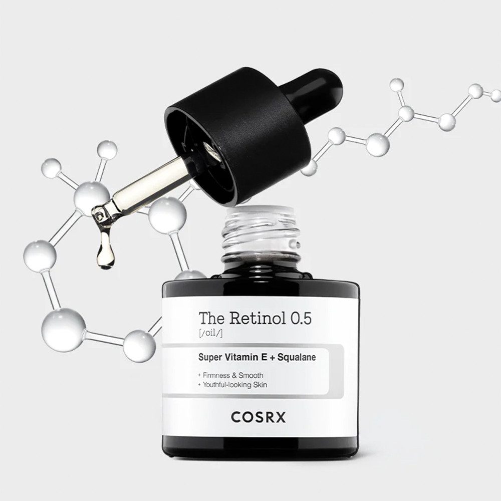 Cosrx Gesichtsserum THE RETINOL 0.5 OIL, für reife Haut, verbessert die Elastizität, mindert Falten