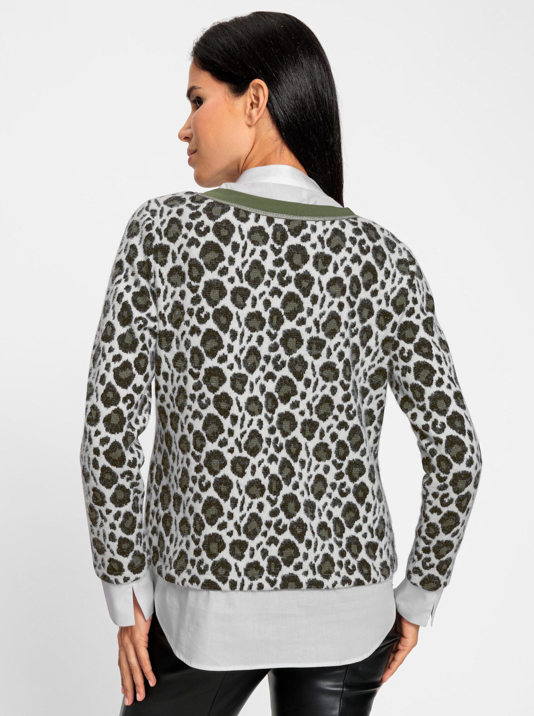 heine Strickpullover 2-in-1-Pullover Langarm Jacquard