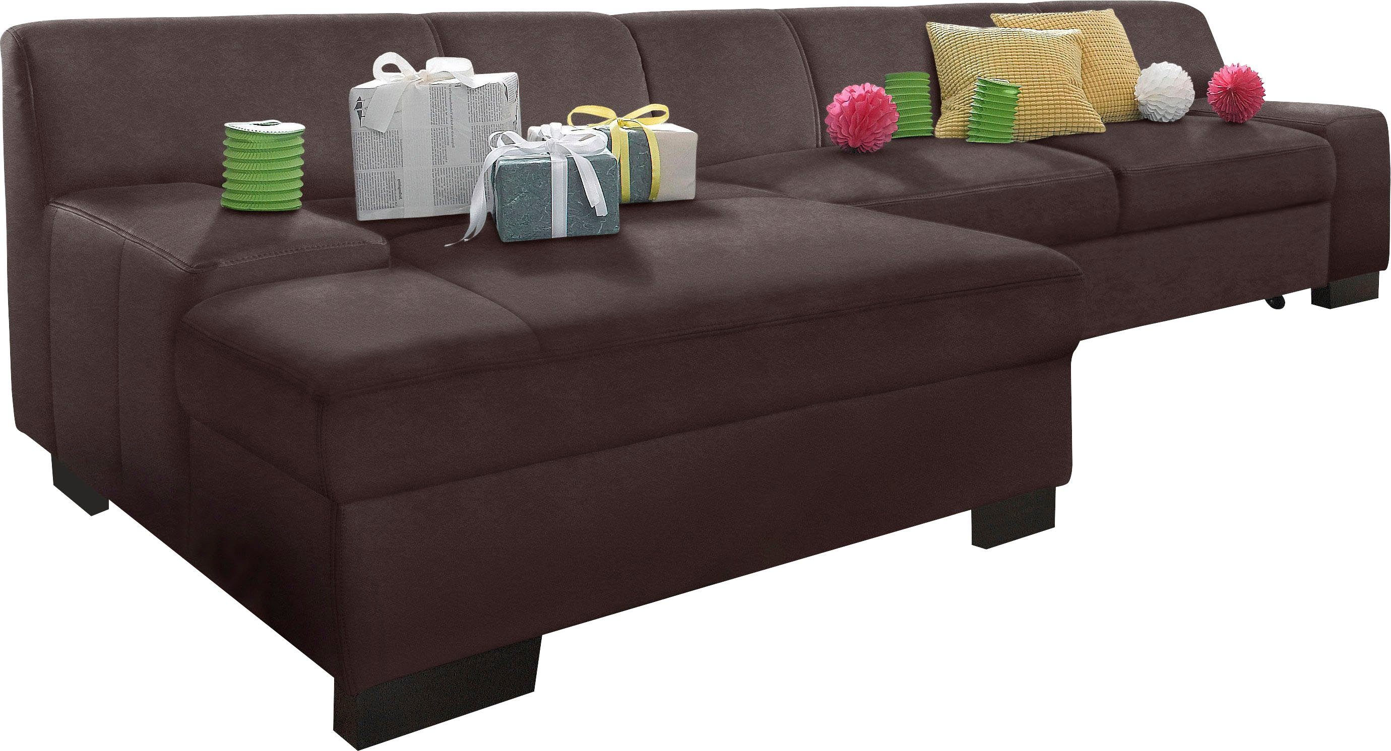 DOMO collection Ecksofa Norma L-Form, wahlweise mit Bettfunktion