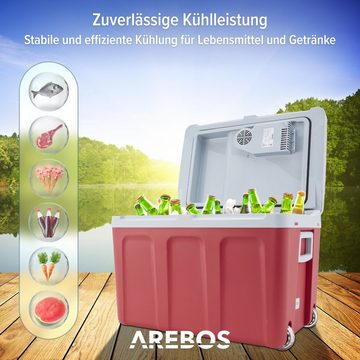 Arebos Elektrische Kühlbox 40L, Mobil Kühlschrank ECO Modus, Kühlen & Warmhalten