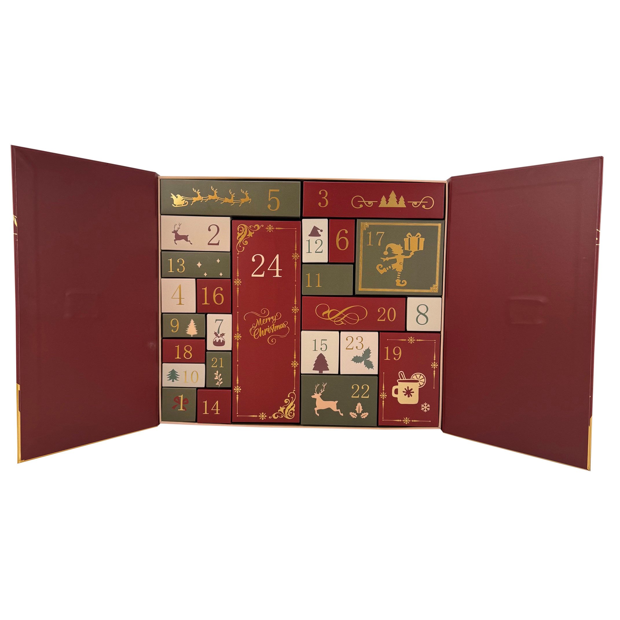 Online-Fuchs Adventskalender zum selbst befüllen im modernen Design - Weihnachtsdeko 2026 (für Frauen, Männer und Kinder geeignet), 24 liebevoll gestaltete Päck – Bild 3 von 5