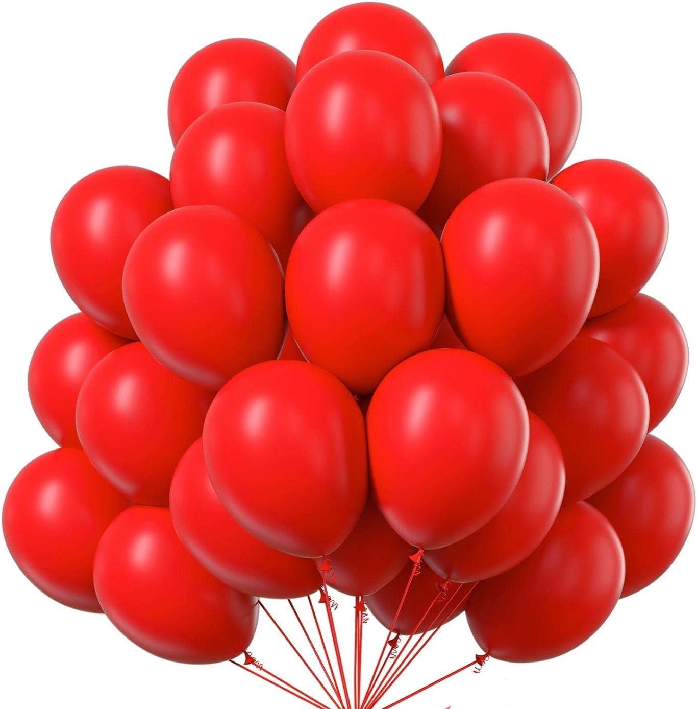 Dekotalent® Luftballon 100x Luftballons Ballons Luftballon Luft, Helium rot Hochzeit Deko