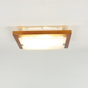 Licht-Erlebnisse Deckenleuchte ERIN, ohne Leuchtmittel, Deckenlampe Rustikal quadratisch eckig flach Wohnzimmer Flur Lampe