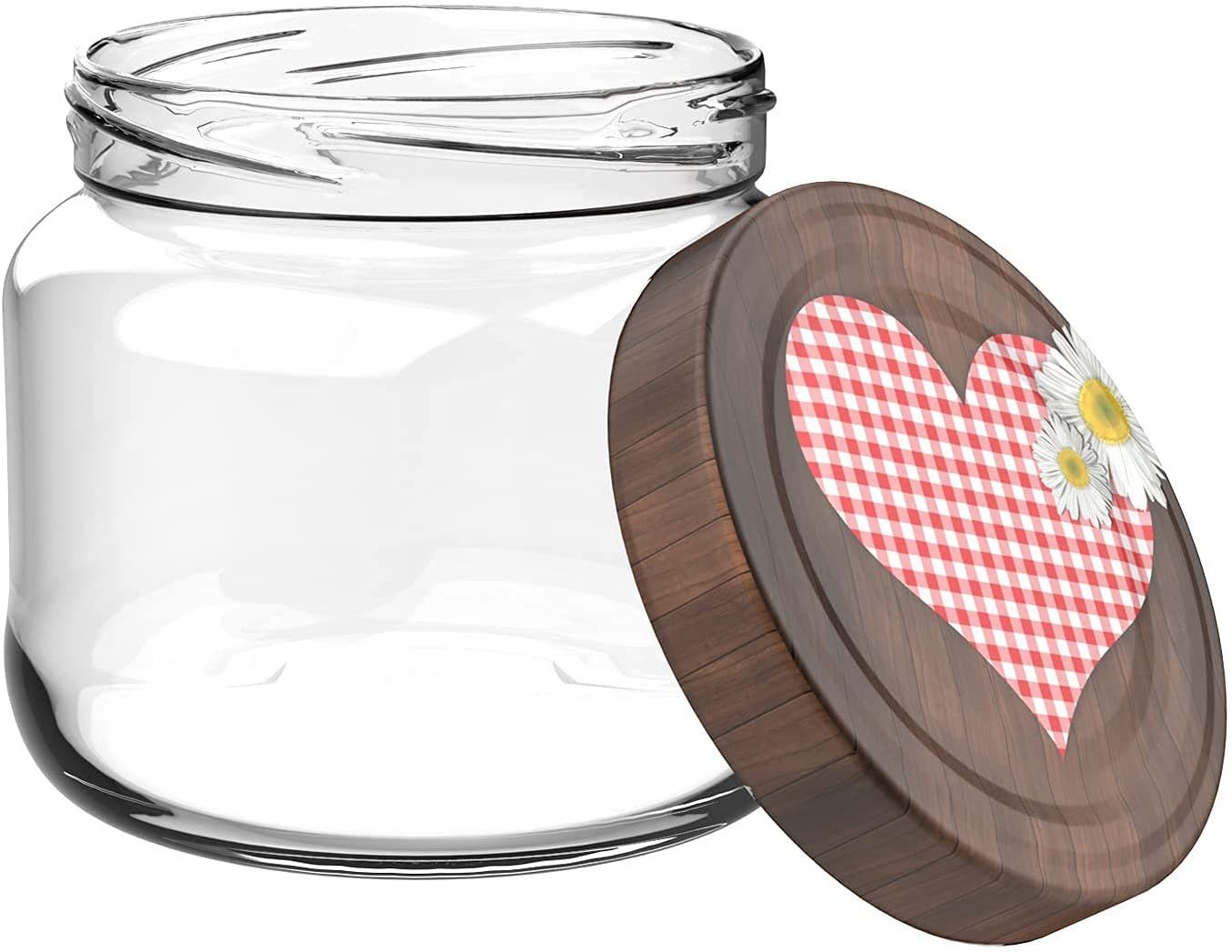 livessa (6-tlg) mit Einmachgläser Marmeladengläser, Einmachglas, livessa - Einweckgläser, Deckel, 250/330/425/540/720/890ml, Einmachgläser Einmachglas