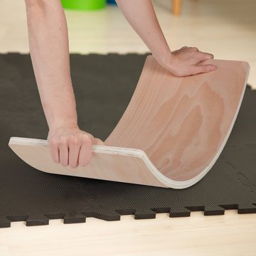 relaxdays Balanceboard Balance Board aus Holz
