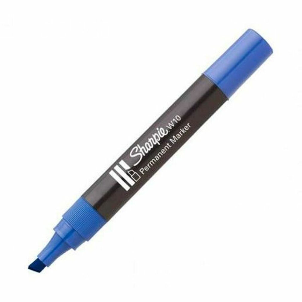 Sharpie Marker Dauermarker W10 Blau 12 Stück