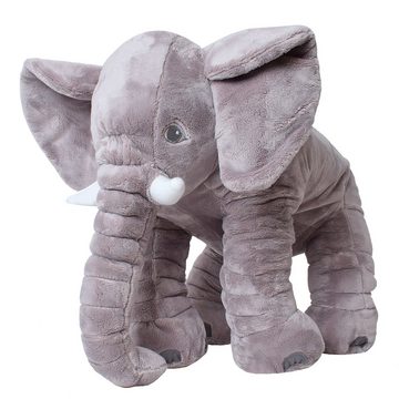 TE-Trend Kuscheltier Elefant Plüschtier Plüsch Deko Stofftier Einschlafhilfe Kissen (1-St)