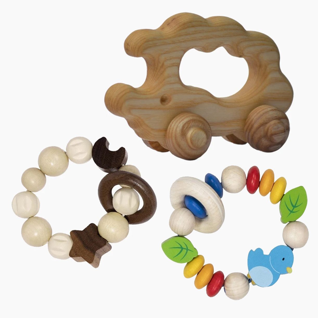 Madera Spielzeuge Greifspielzeug Spielzeugset No.3 für Babys 3er Set (spar-set, 3-tlg., geschenk-set), höchsten Qualität aus Deutschland