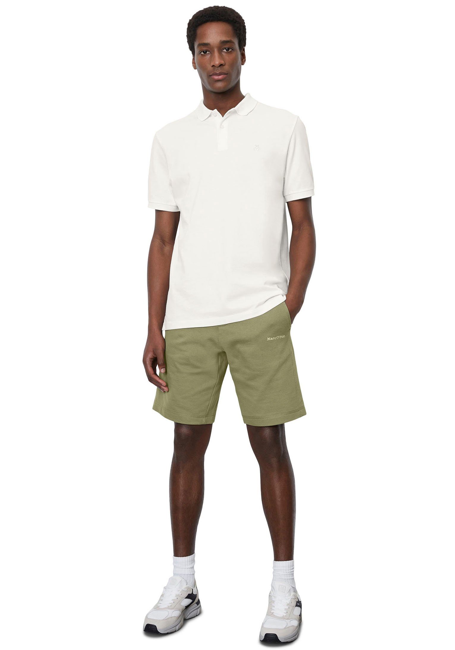 abgesetzten Sweatshorts mit O'Polo oliv Marc Nähten tonig