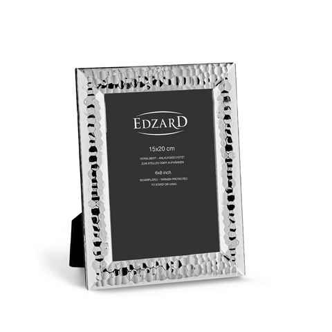 EDZARD Bilderrahmen Gubbio, versilbert und anlaufgeschützt, für 15x20 cm Bilder – Fotorahmen