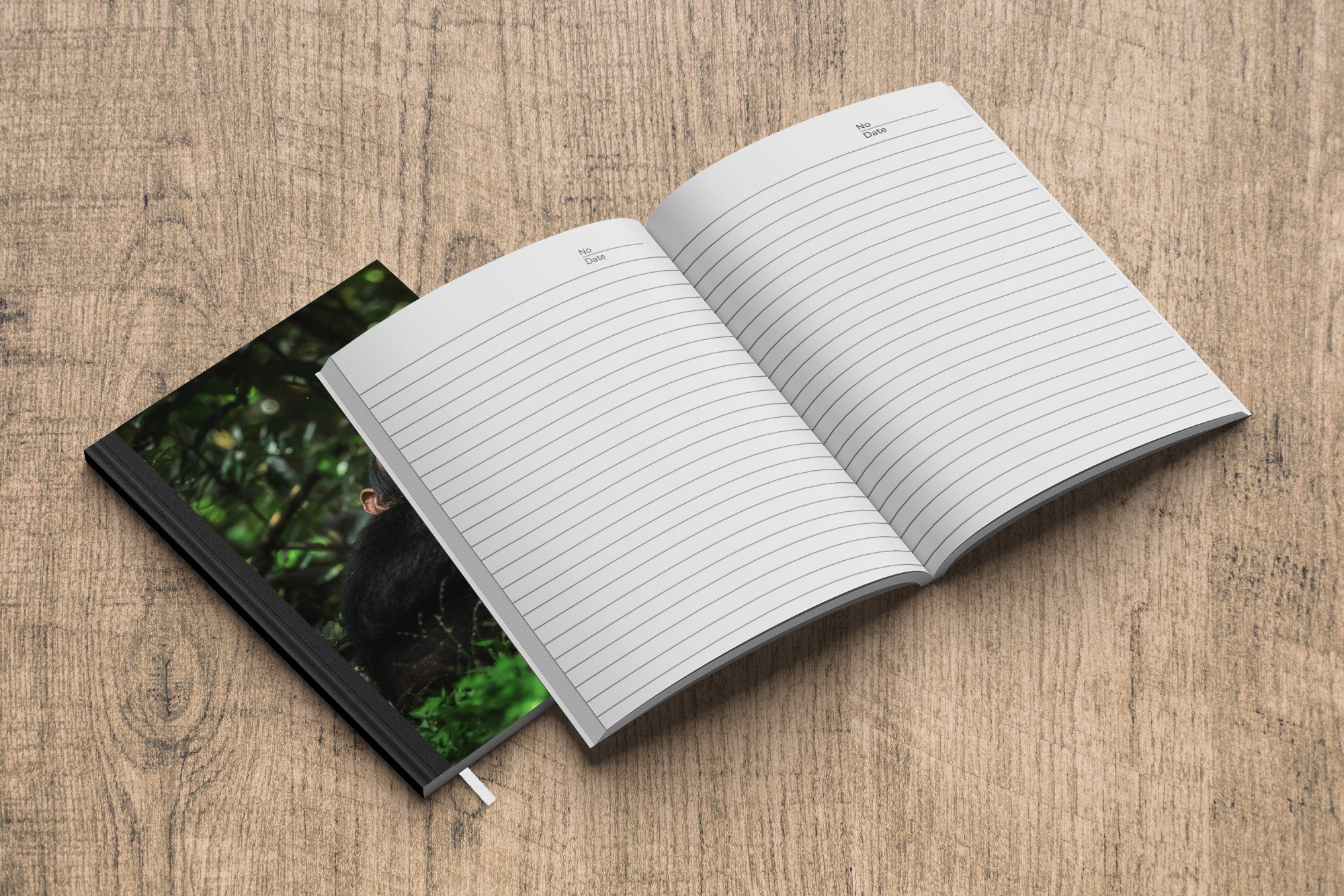 Journal, Seiten, A5, Dschungel, App MuchoWow Notizbuch zwischen Haushaltsbuch 98 Grünpflanzen Tagebuch, im Merkzettel, Notizheft,