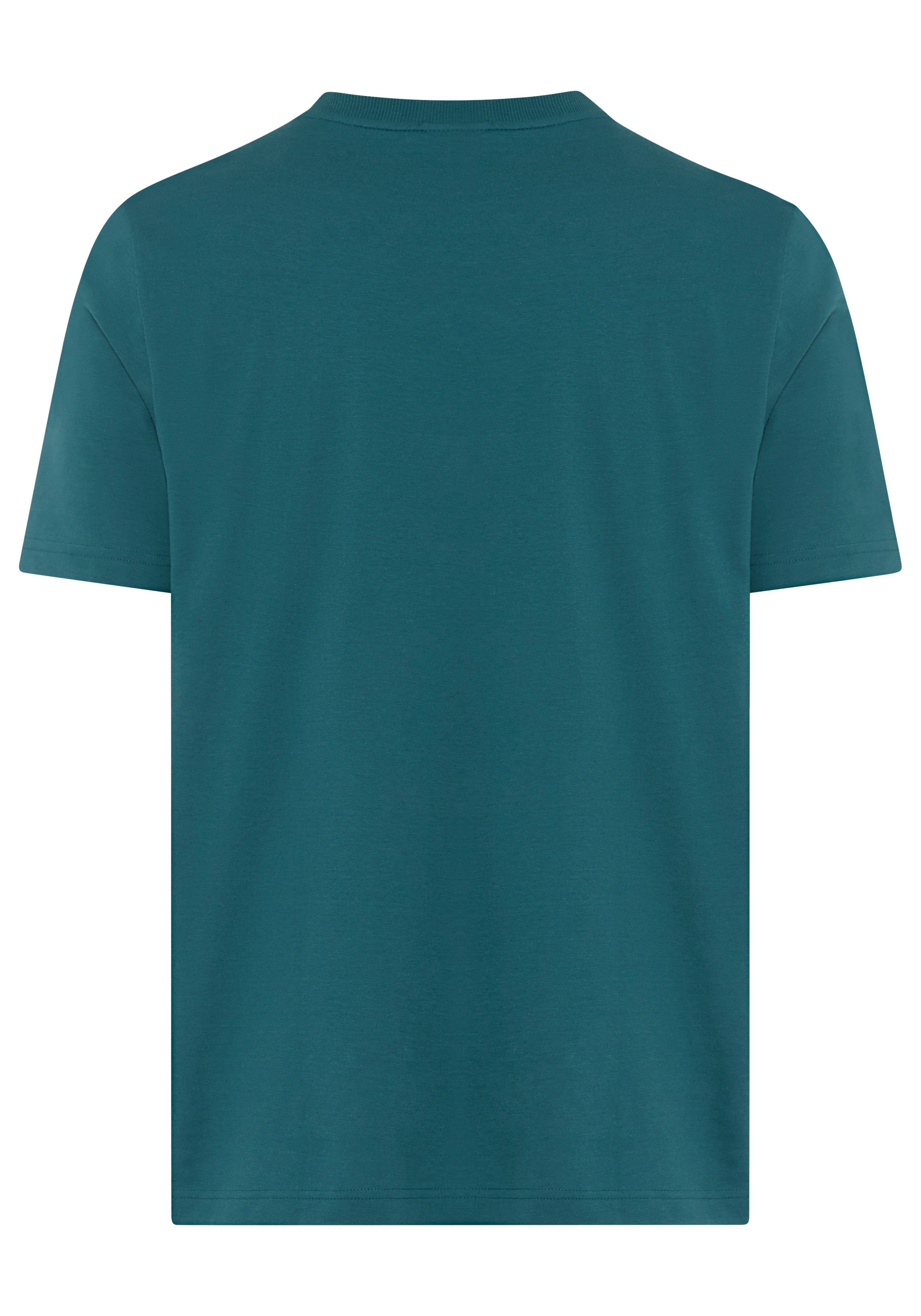 BOSS GREEN Rundhalsshirt Tee mit gummiertem Kontrast-Logo günstig online kaufen
