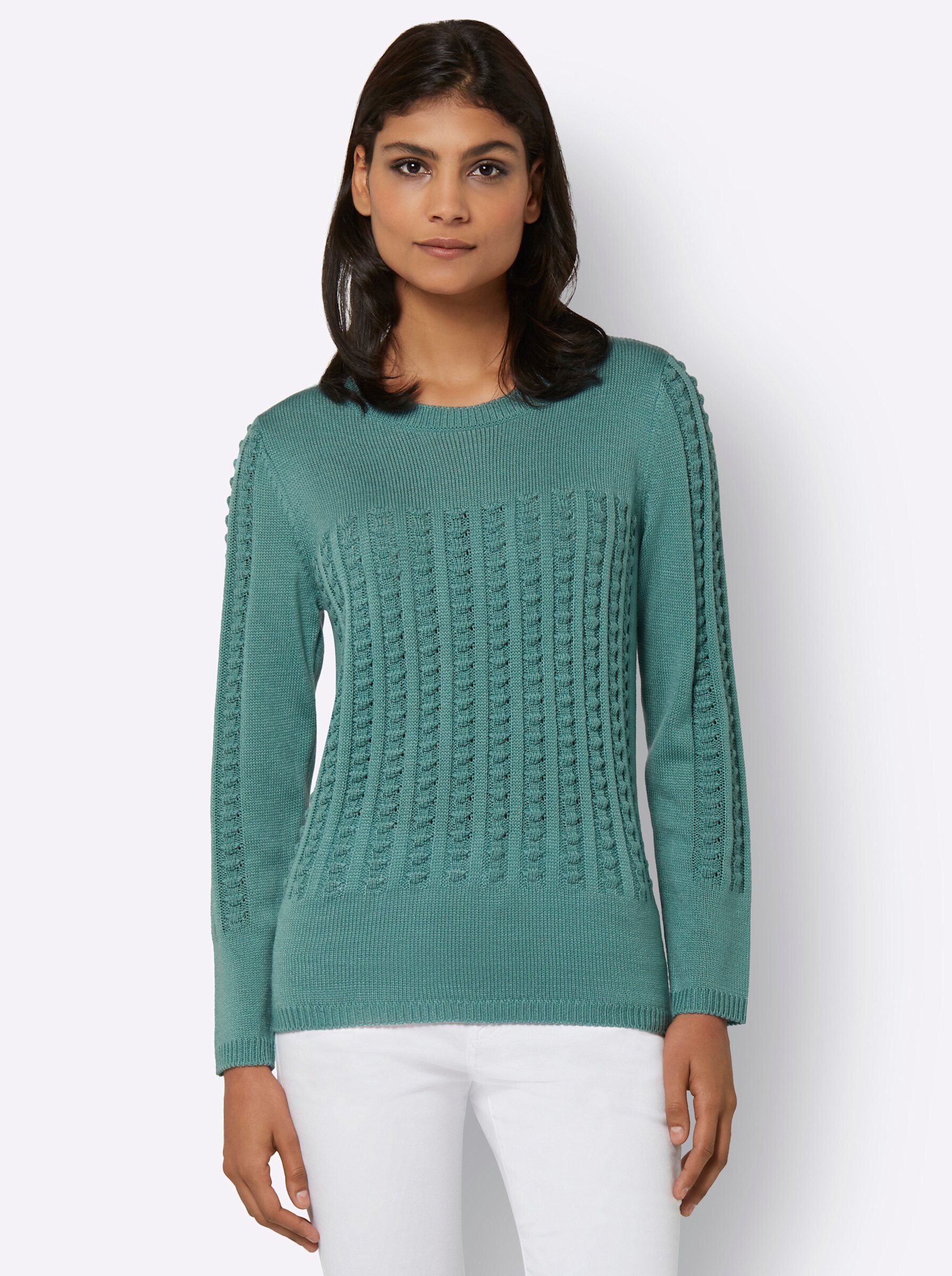 Sieh an! Strickpullover salbei