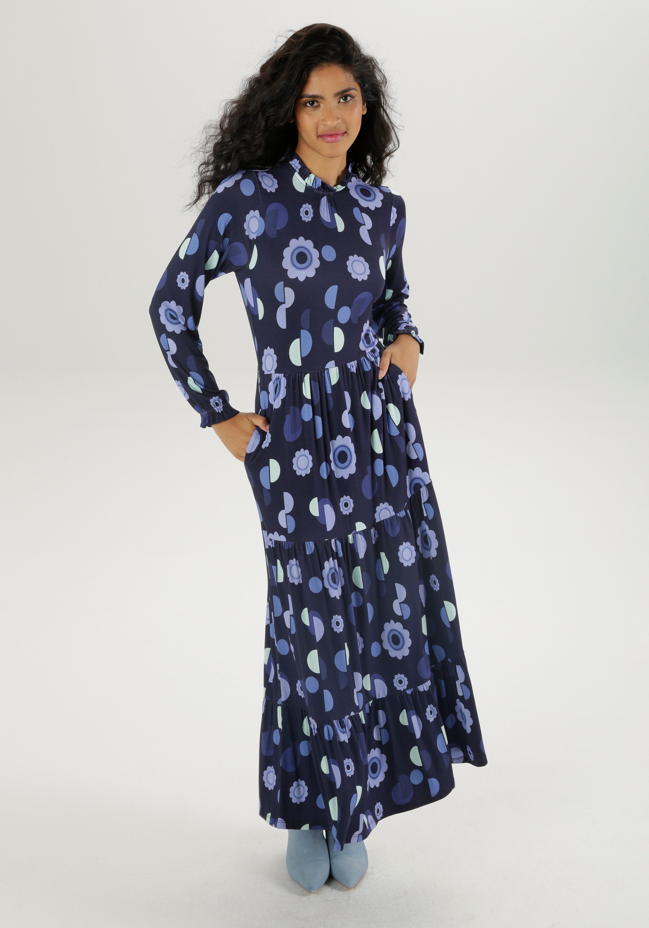Aniston SELECTED Maxikleid mit Rüschen und günstig online kaufen