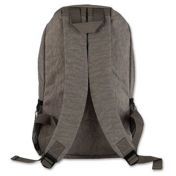 BAG STREET Freizeitrucksack Bag Street Damen Herren Sporttasche (Freizeitrucksack), Freizeitrucksack, Sportrucksack Nylon, stone, braun ca. 25cm x ca. 43c