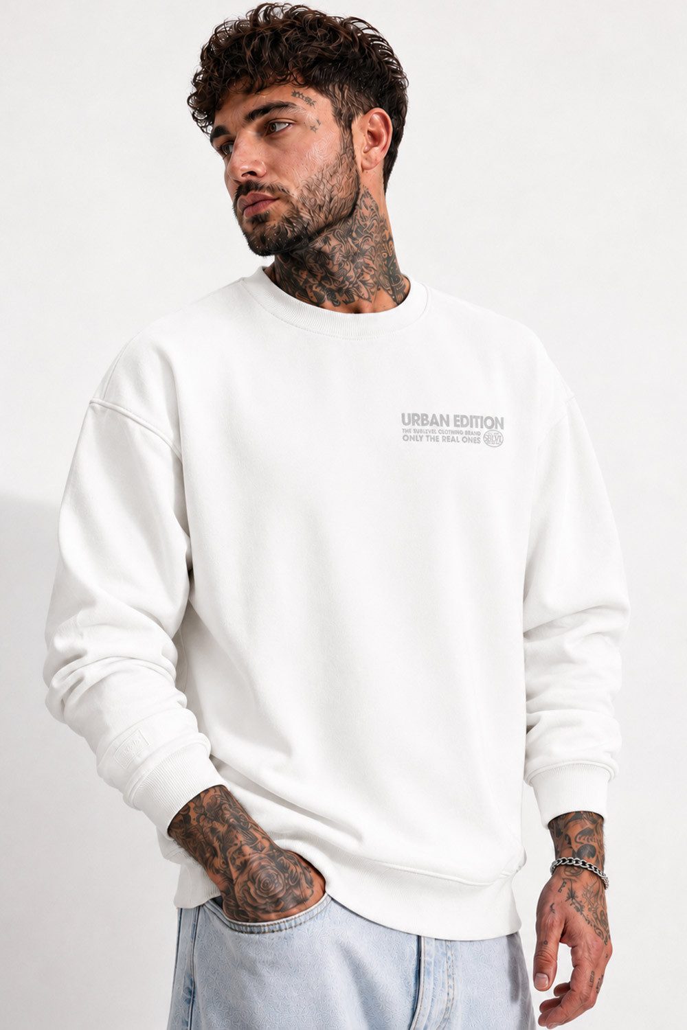 SUBLEVEL Sweatshirt Pullover Herren Sweater Sweatshirt Rundhals
