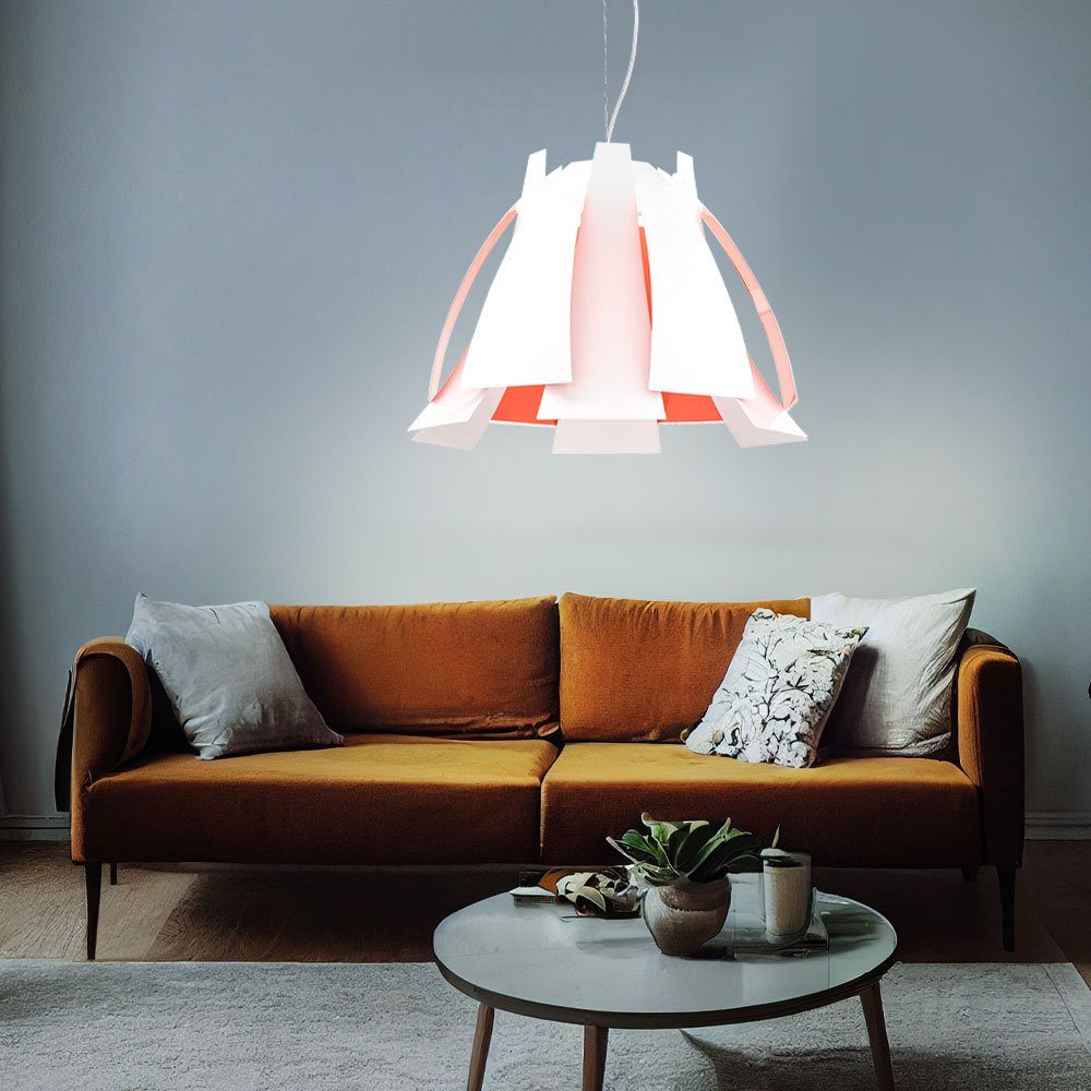 Hängelampe weiß Leuchtmittel Deckenleuchte, EGLO orange cm 110 Pendelleuchte inklusive, Wohnzimmerlampe H nicht Folien