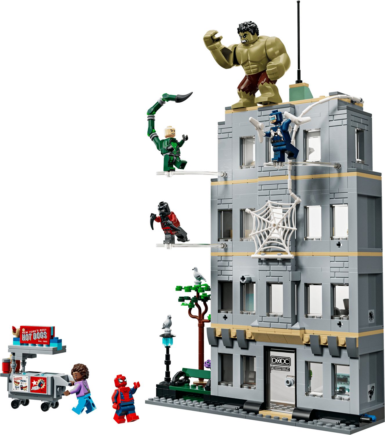 LEGO® Marvel 76350 Großer Showdown: Spider-Man vs. Hulk Spielbausteine, (Set, 534 St., Set)