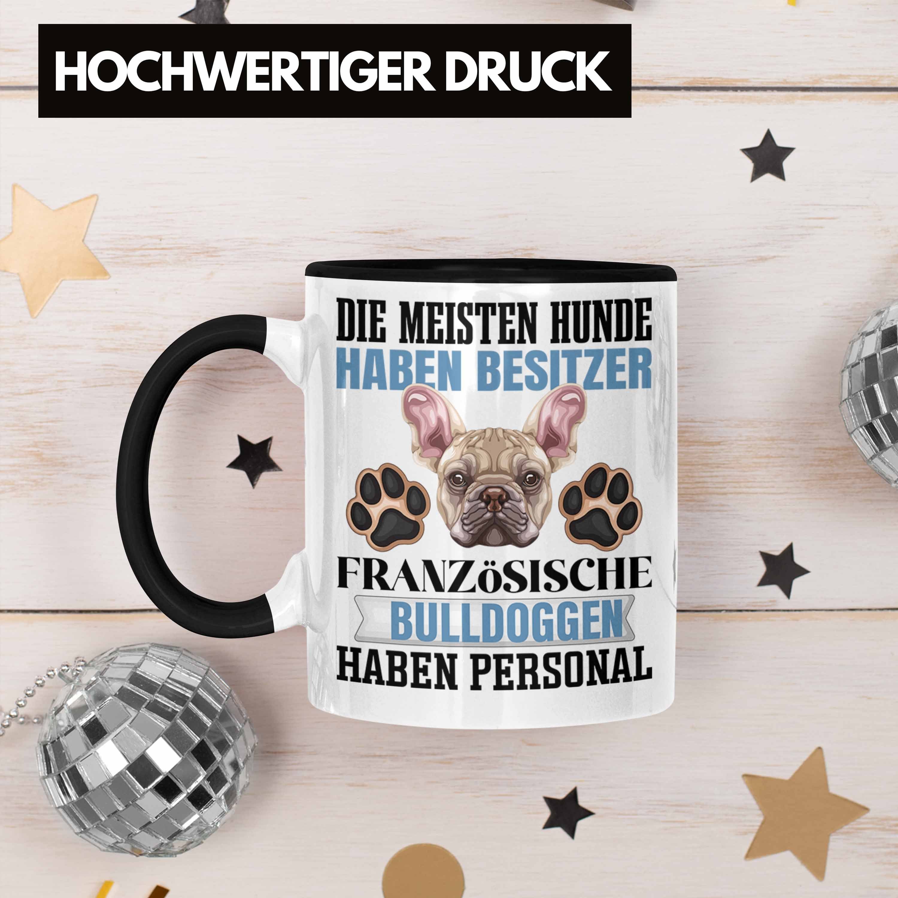 Spruch Besitzer Schwarz Geschen Bulldogge Geschenk Tasse Trendation Französische Lustiger Tasse