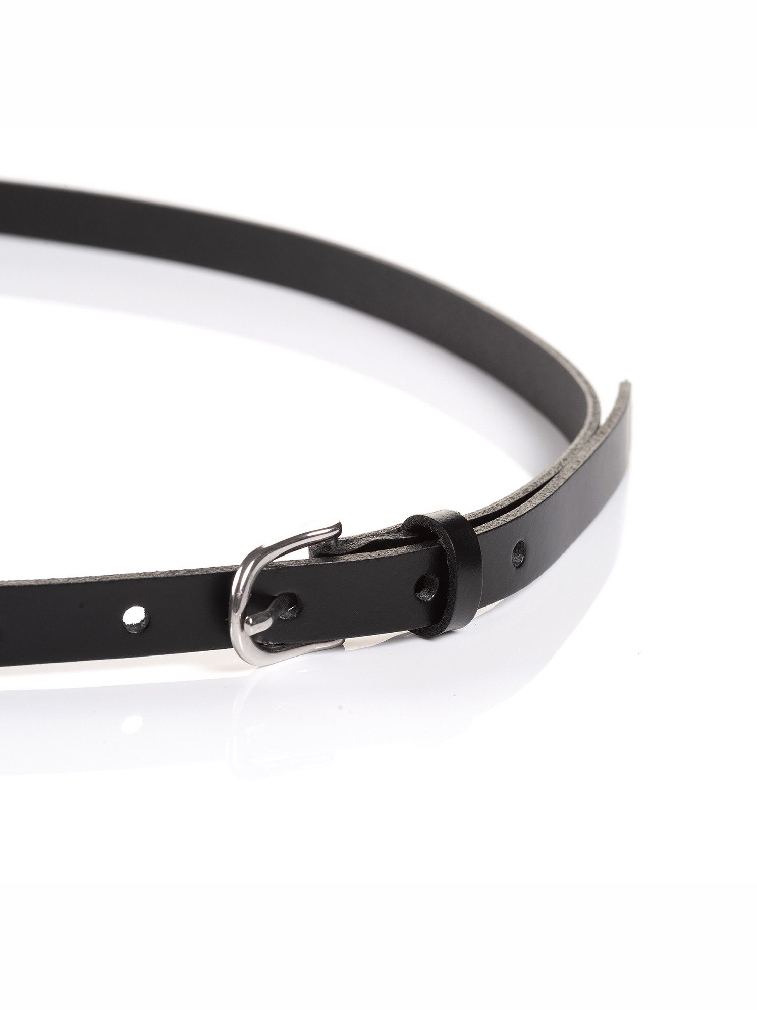 TOM TAILOR Synthetikgürtel TTDPAULA aus glattem Echtleder mit filigraner Dornschließe – 1,5 cm schmal