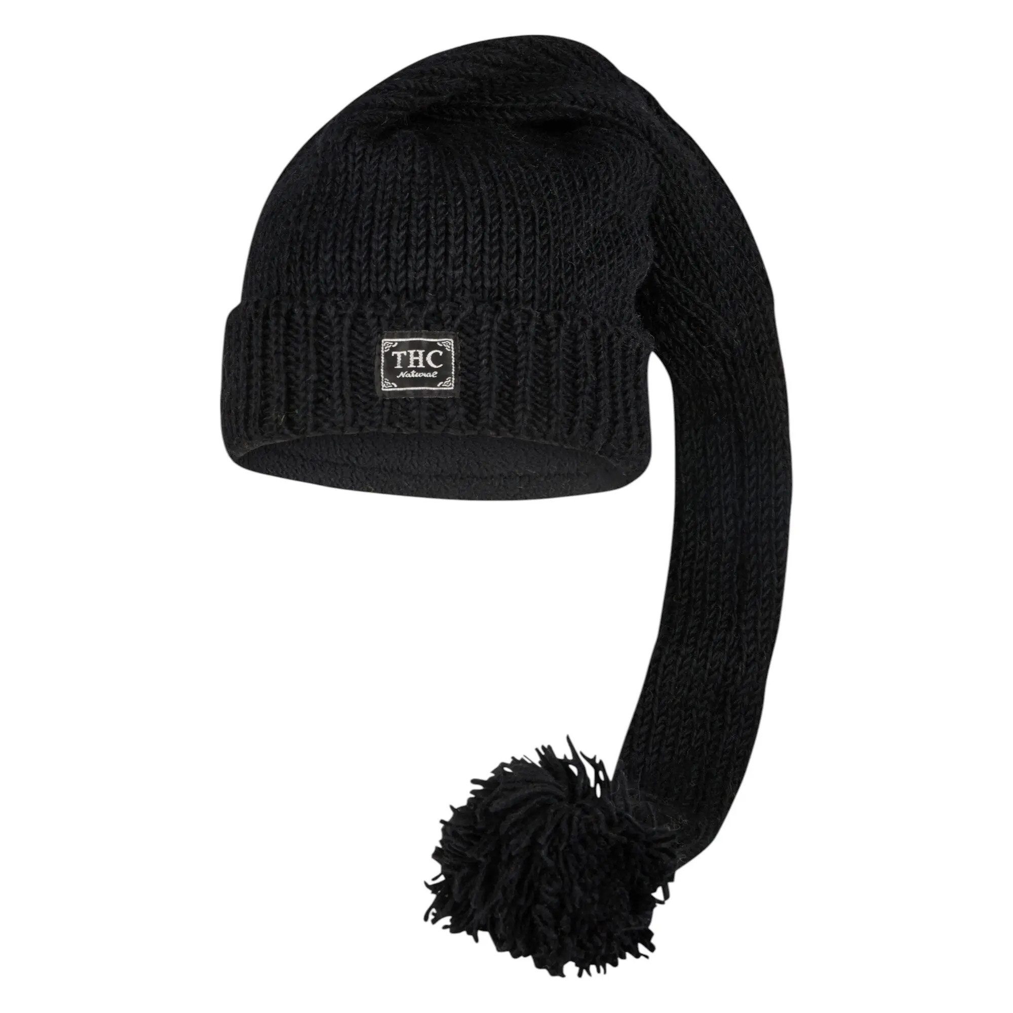 THC Natural Line Strickmütze THC Schafwoll Zipfelmütze 721 schwarz (1 Stück, 1-St., 1 Stück) Innenfutter: Fleece