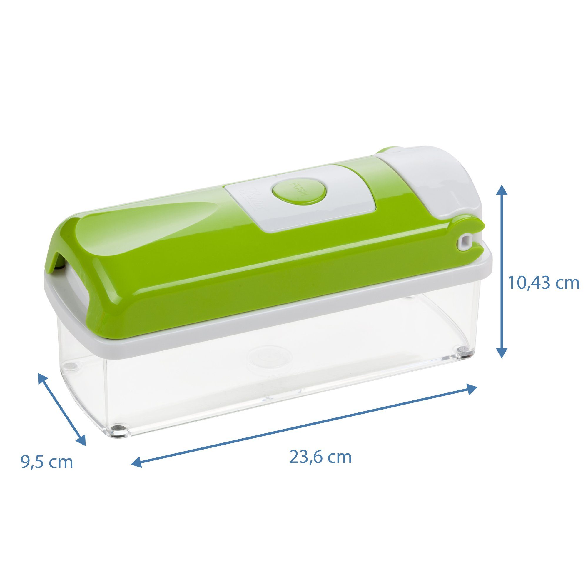 Genius Gemüseschneider Nicer Dicer Smart 14tlg. Gemüsehobel Würfelschneider, 3 Auffangbehälter mit 800 ml Fassungsvolumen Madoline Salatschneider – Bild 4 von 4