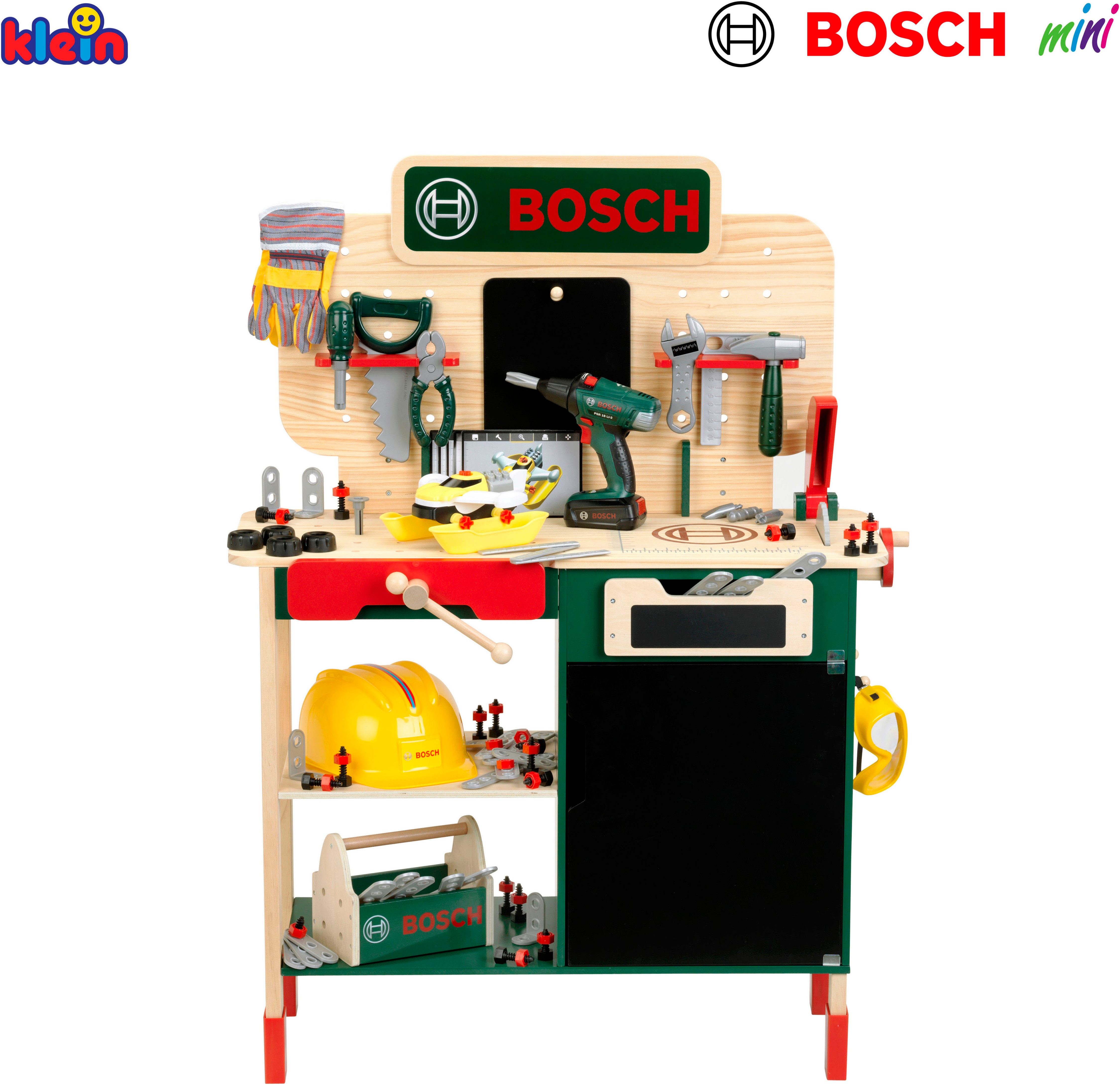 Klein Spielwerkbank BOSCH Holzwerkbank, mit Sound günstig online kaufen
