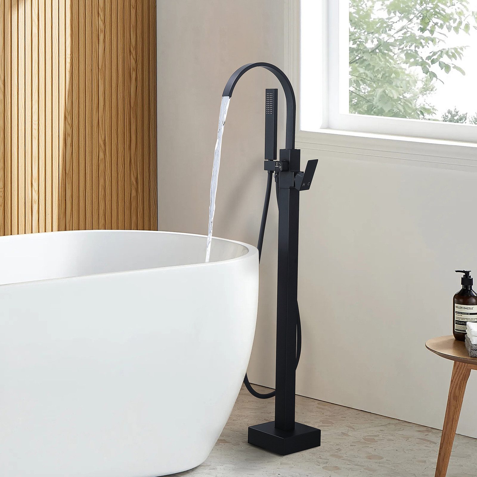HOMELIVE Standarmatur Standarmatur Freistehende Armatur Badewannenarmatur Wannenarmatur (Set) Freistehende Badewannenarmatur,Wasserhahn Bad,Messing