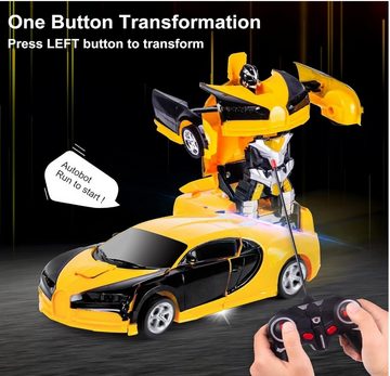 YI Spielzeug-Auto Roboter Auto mit Fernbedienung Transform Ferngesteuertes Auto RC
