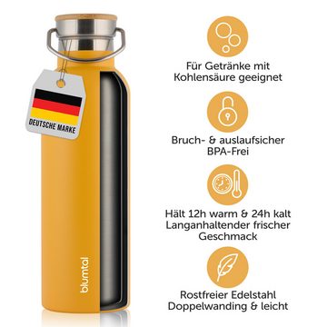 Blumtal Thermoflasche Thermosflasche 1L - doppelwandige Flasche Edelstahl 1L - BPA frei
