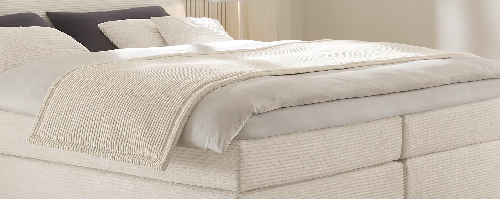 hapo Bettüberwurf Plaid, beidseitig Stoff mit Vließwatte versteppt