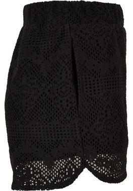 URBAN CLASSICS Stoffhose Urban Classics Damen Ladies Crochet Lace Resort Shorts (1-tlg)