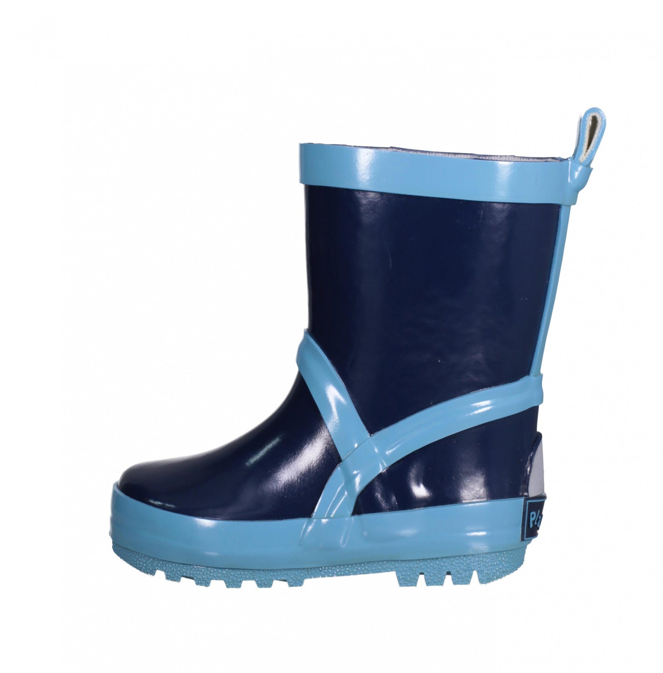 Playshoes Gummistiefel uni Gummistiefel marine/hellblau