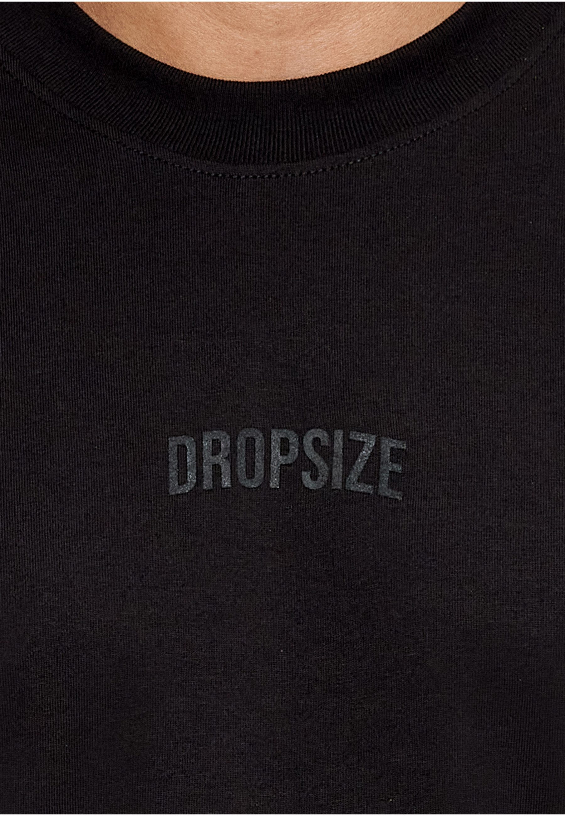 Dropsize T-Shirt Dropsize Herren Heavy Oversize Curved Hd Logo T-Shirt (1-tlg)