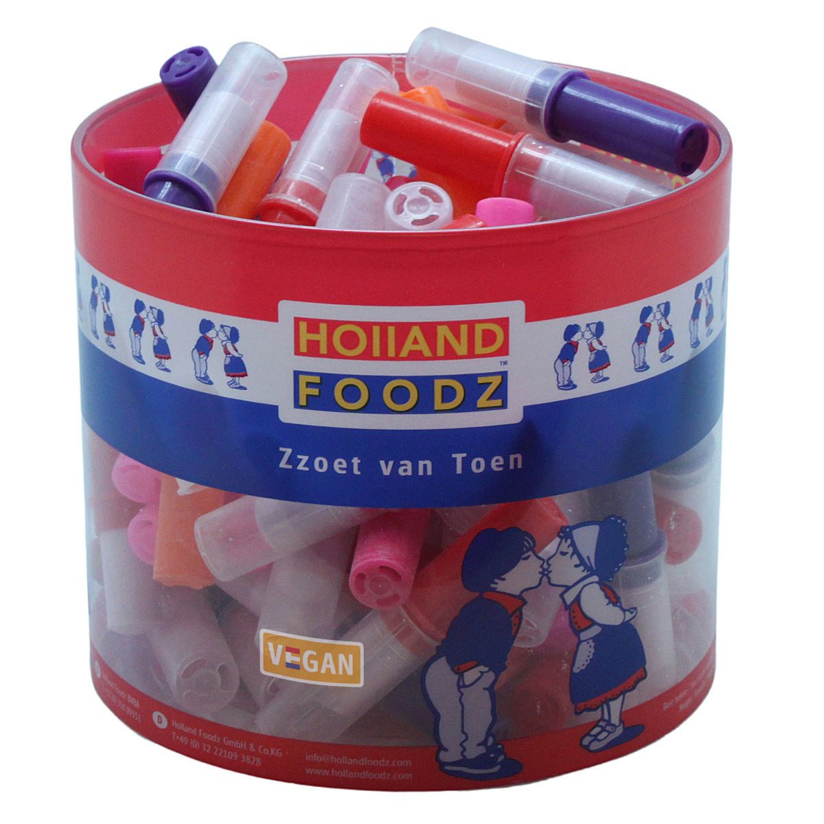 Holland Foodz Süßigkeit, Holland Foodz Candy Lippenstifte mit Fruchtgeschmack und Kappe 304g