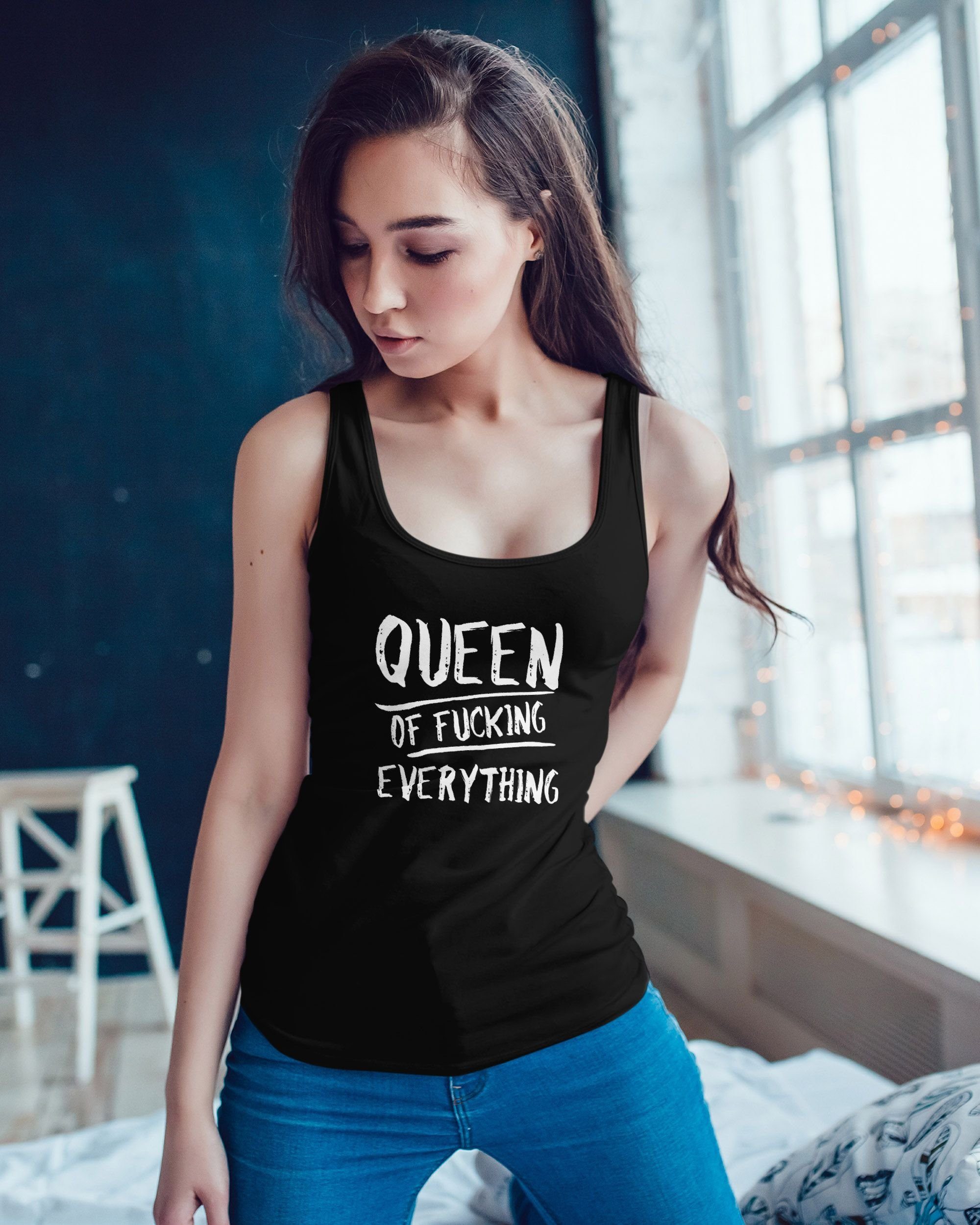 MoonWorks Tanktop Damen Tanktop mit Spruch günstig online kaufen