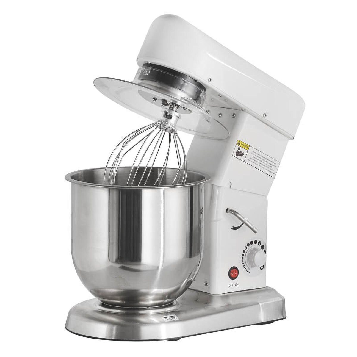 GastroHero Küchenmaschine Planetenrührwerk 7 Liter – stufenlos regelbar - Teigknetmaschine, 500 W, 7 l Schüssel, Überhitzungsschutz, Schutzgitter, 3 Geschwindigkeitsstufen