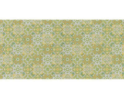Badematte Bodenbelag NOVA SKY Kachel Muster gelb grün 1 Stk 65x100 cm matches21 HOME & HOBBY, Höhe 5.5 mm, Kunststoff