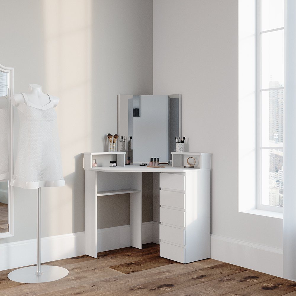 Schminktisch Tilda, Weiß, 113.3 cm