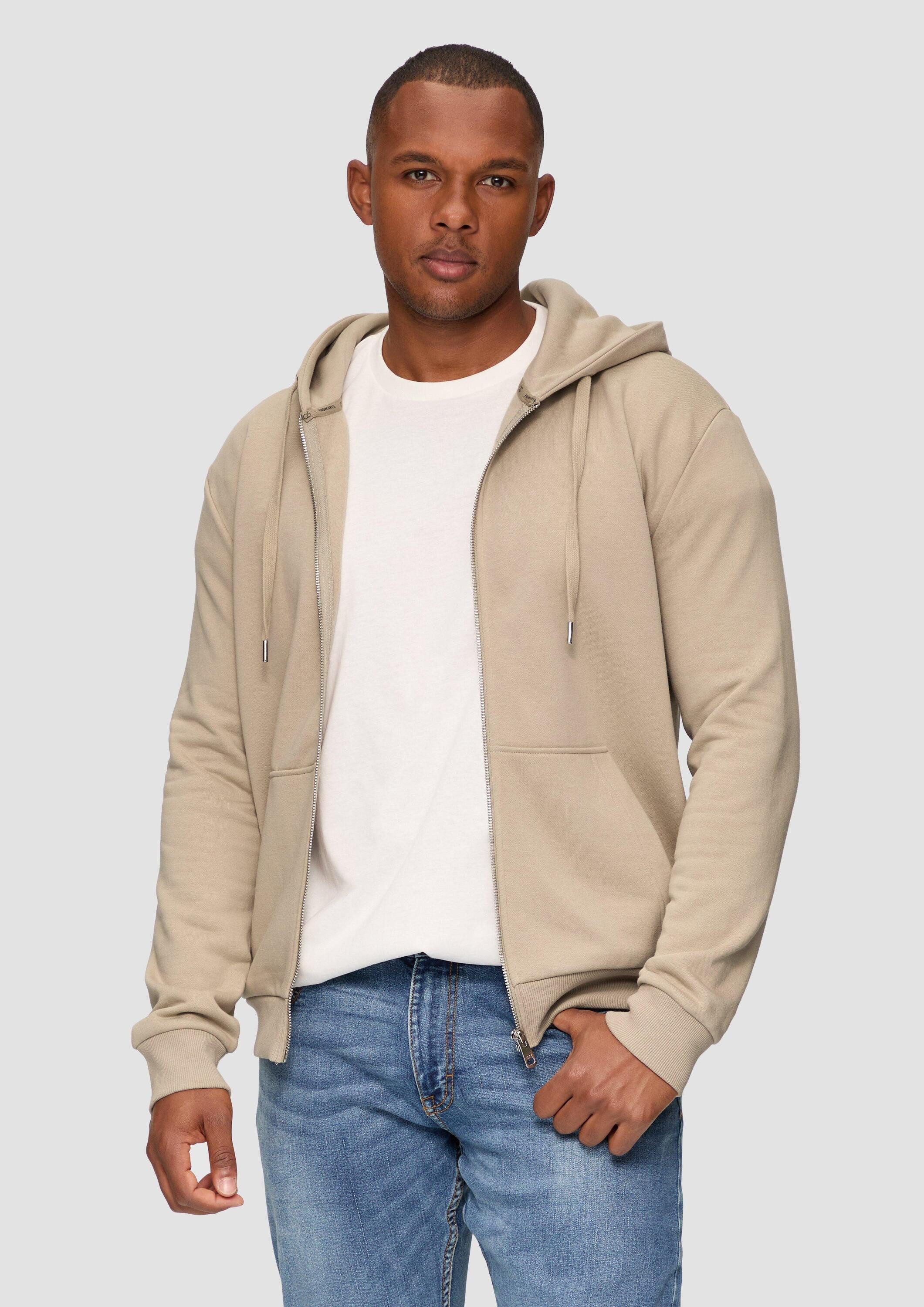 QS Sweatjacke Sweatshirt Jacke Basic-Sweatjacke mit günstig online kaufen