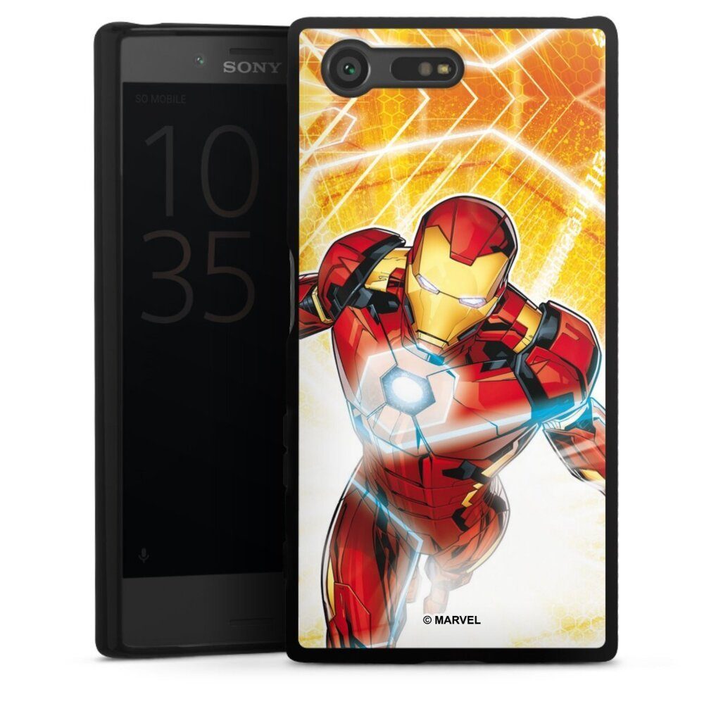 DeinDesign Handyhülle Iron Man on Fire, Sony Xperia X Compact Silikon Hülle Bumper Case Handy Schutzhülle