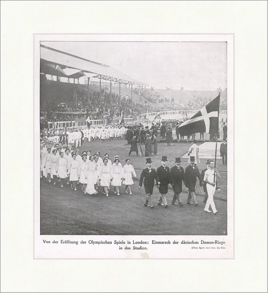 Kunstdruck Von der Eröffnung der Olympischen Spiele in London 1908