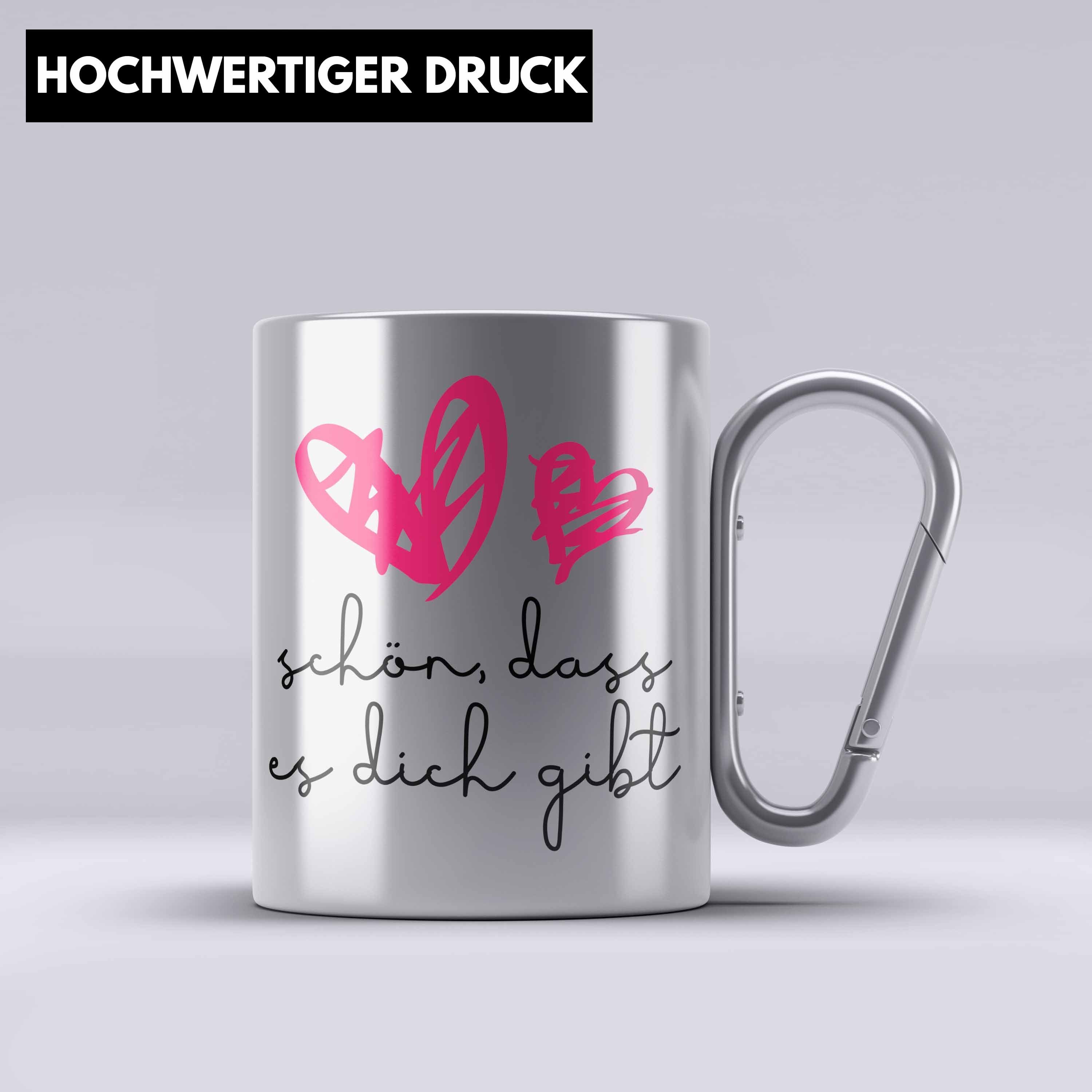 Trendation Lieblings Dass Dich Freundin Beste Thermotasse Schön Es Mensch Geschenk Gibt Silber Danke