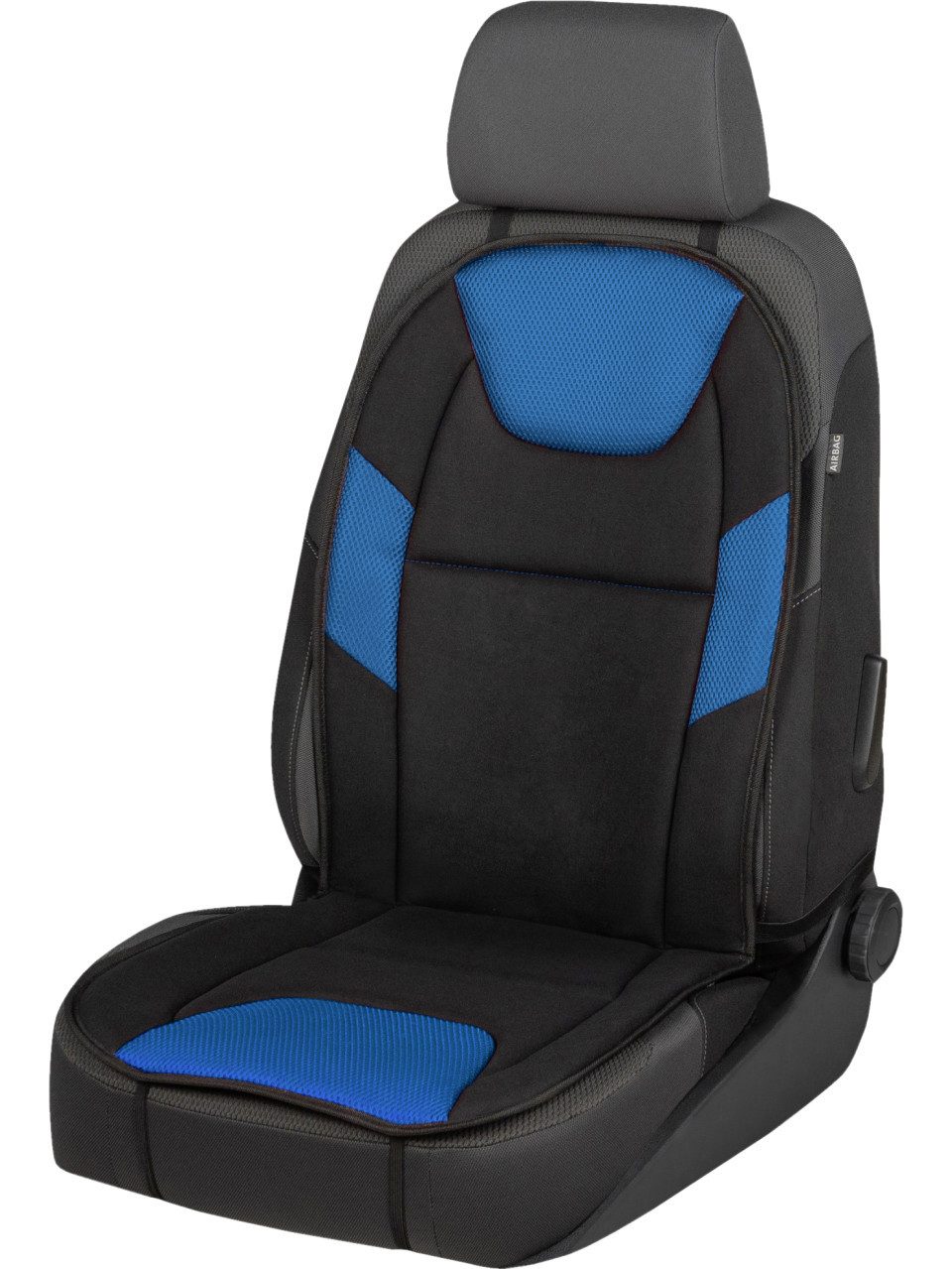 Autositzbezug Walser PKW Sitzaufleger Norris blau-schwarz