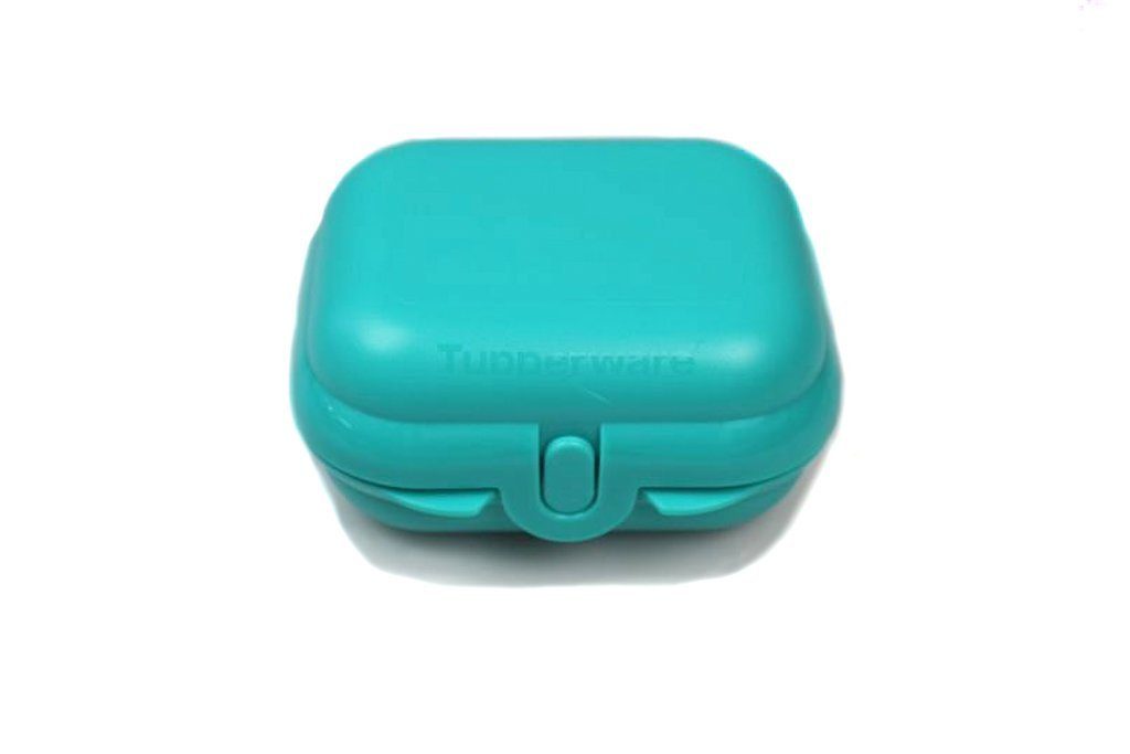 TUPPERWARE Lunchbox To Go Mini-Twin helltürkis Brotdose Größe 1, Snackbox
