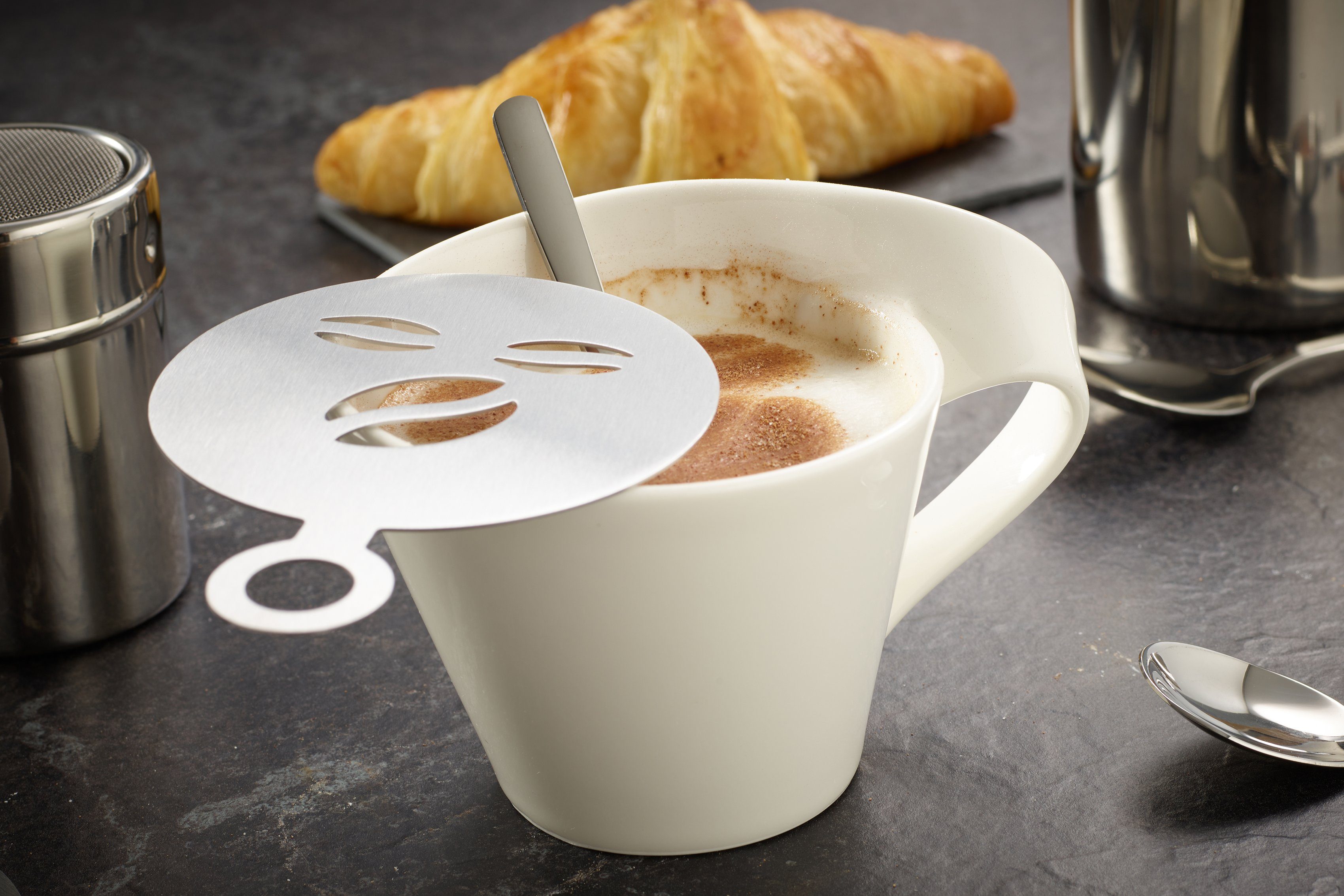 ECHTWERK Barista-Set, Kaffeezubehör-Set, ideal silberfarben Latte Cappuccino für 23-tlg. oder Macchiato
